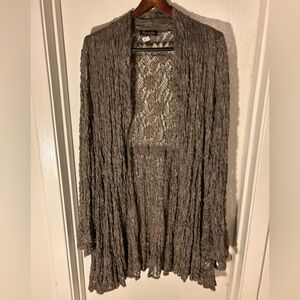 SURREALIST BROWN PUCKER LACE  JACKET / DUSTER MEDIUM NWOT